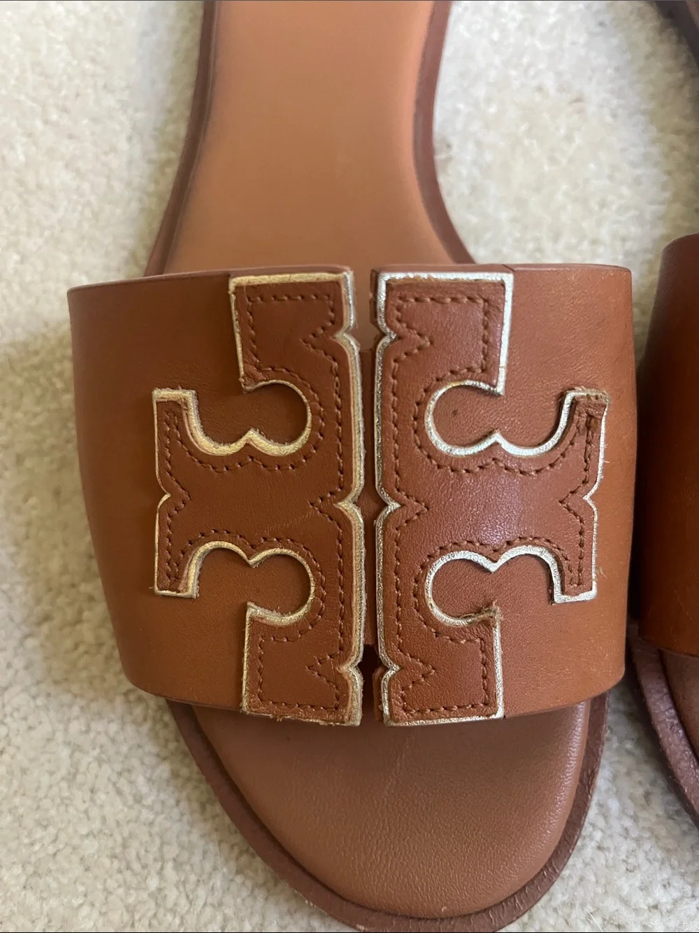 Tory Burch Ines Leather Slide Sandals